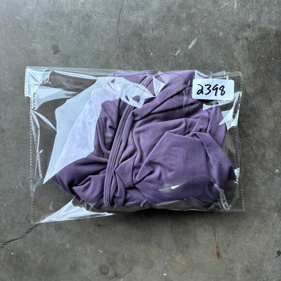 Halara SoftlyZero Plush Halter Cropped 2-in-1 Yoga Sports Top Women's M Purple - Picture 14 of 14